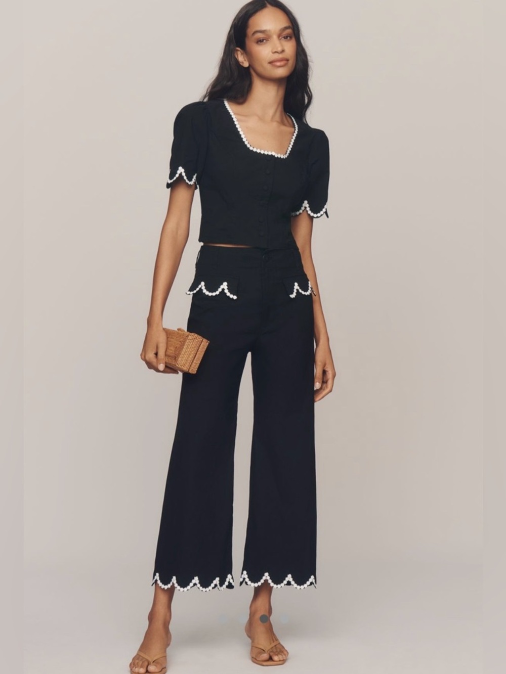 Anthropologie Maeve Scoop-Neck Lace Trim Blouse, Size Small, NWT!! - Picture 3 of 9